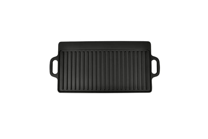 Kännettävä valurauta grillilevy 2 kpl 38x23 cm - Musta - Grillitarvikkeet