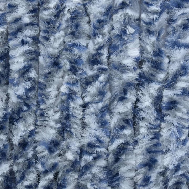 Hyönteisverho sininen, valkoinen ja hopea 100x220cm Chenille - Monivärinen - Retkeilytarvikkeet - Hyttyssuoja - Hyttysverkko