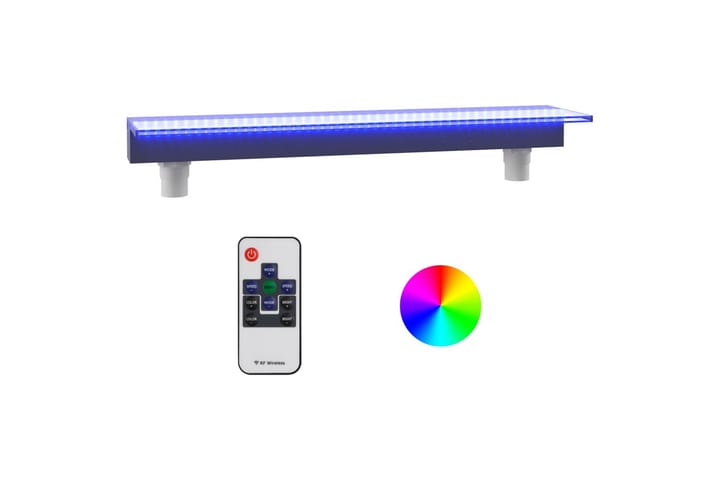 Vesiputous RGB LED-valoilla akryyli 90 cm - Läpinäkyvä - Vesiputous lampi