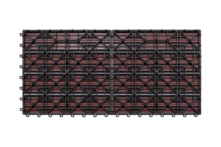 WPC-laatat 60x30 cm 6 kpl 1m² ruskea - Ruskea - Ritilä parvekkeelle - Lattia - Terassilaatat