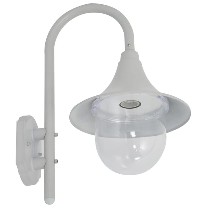 Ulkoseinävalaisin E27 42 cm alumiini valkoinen - Valkoinen - Sisäänkäynnin valaistus - LED-valaistus ulkokäyttöön - Julkisivuvalaistus - Ulkovalaistus