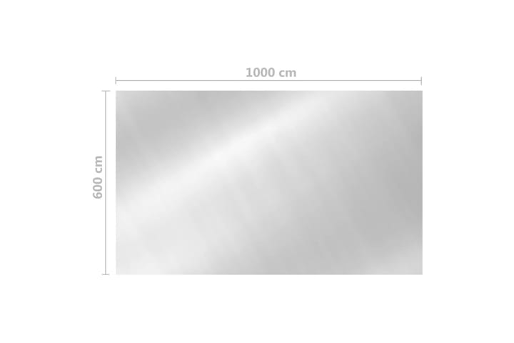 Uima-altaan suoja suorakulmainen 1000x600 cm PE hopea - Hopea - Allassuojat & -vuorit