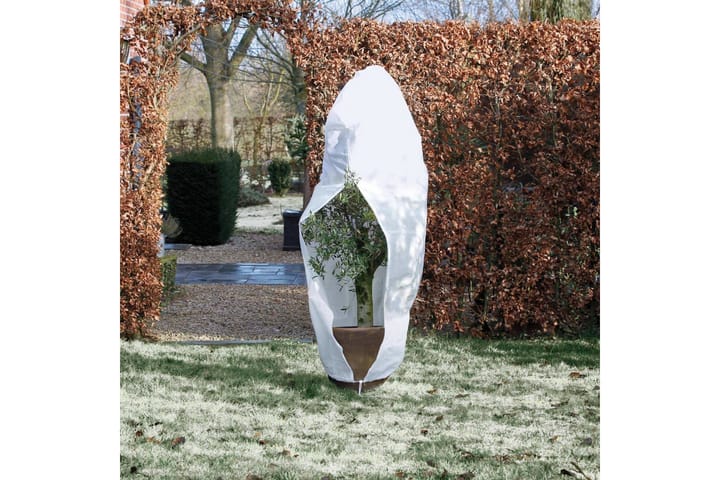 Nature Fleece talvipeite vetoketjulla 70 g/m² 2,5x2,5x3 m - Valkoinen - Marjapensasverkko - Muoviverkko & puutarhaverkko