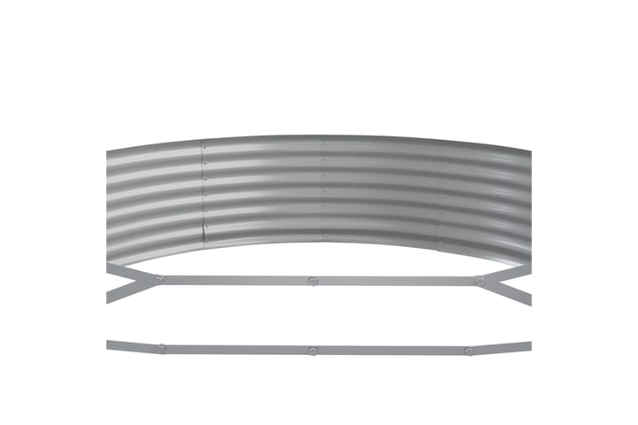 beBasic Puutarhakukkalaatikko jauhemaalattu teräs 523x140x36 cm hopea - Hopea - Ruukut ulkokäyttöön - Kukkalaatikko