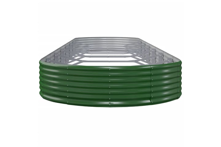 beBasic Puutarhakukkalaatikko jauhemaalattu teräs 600x140x36 cm vihreä - VihreÃ<br> - Ruukut ulkokäyttöön - Kukkalaatikko