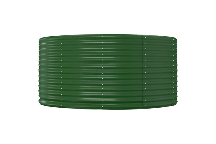 beBasic Puutarhakukkalaatikko vihreä 140x140x68 cm jauhemaalattu teräs - VihreÃ<br> - Ruukut ulkokäyttöön - Kukkalaatikko
