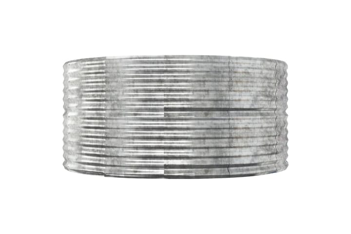 beBasic Puutarhakukkalaatikko hopea 140x140x68 cm jauhemaalattu teräs - Hopea - Ruukut ulkokäyttöön - Kukkalaatikko