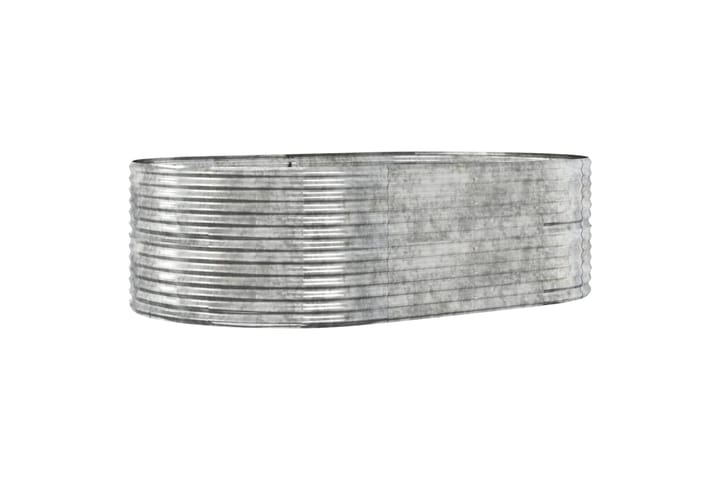 beBasic Puutarhakukkalaatikko hopea 212x140x68 cm jauhemaalattu teräs - Hopea - Ruukut ulkokäyttöön - Kukkalaatikko