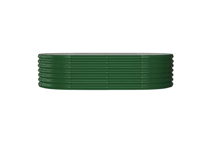 Puutarhakukkalaatikko jauhemaalattu teräs 152x80x36 cm vihre - Vihreä - Ruukut ulkokäyttöön - Kukkalaatikko