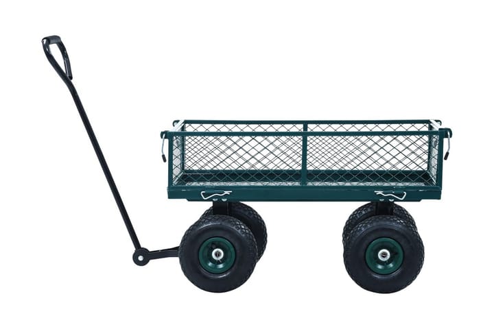 Puutarhan vetokärry vihreä 250 kg - Vihreä - Kuljetusvaunu & puutarhavaunu
