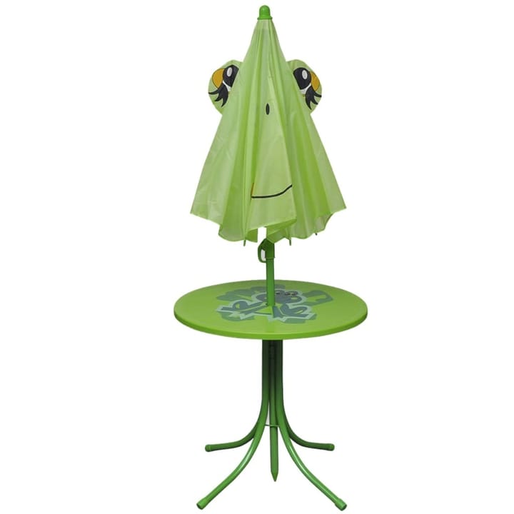 3-osainen Lasten Puutarhan Bistrosarja aurinkovarjolla - Vihreä - Aurinkovarjo