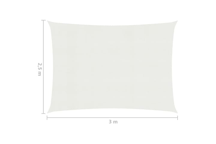 Aurinkopurje 160 g/m² valkoinen 2,5x3 m HDPE - Aurinkopurje