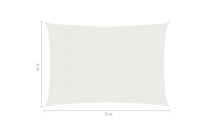 Aurinkopurje 160 g/m² valkoinen 2x3 m HDPE - Aurinkopurje