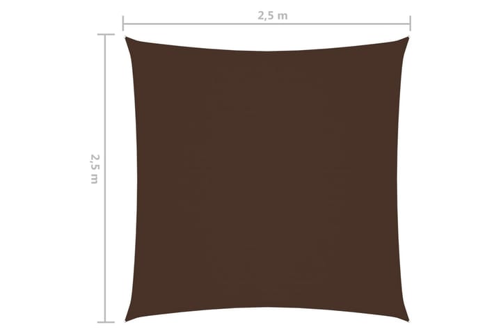 Aurinkopurje Oxford-kangas neliö 2,5x2,5 m ruskea - Ruskea - Aurinkopurje