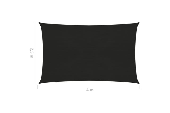 Aurinkopurje 160 g/m² musta 2,5x4 m HDPE - Musta - Aurinkopurje
