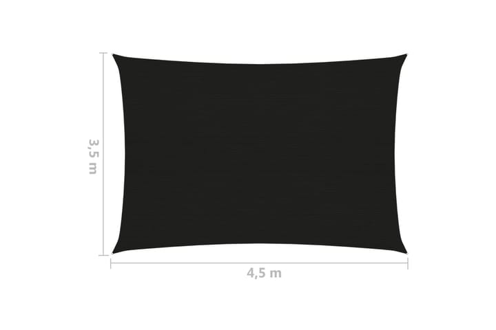 Aurinkopurje 160 g/m² musta 3,5x4,5 m HDPE - Musta - Aurinkopurje