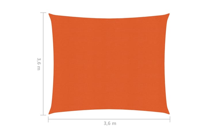 Aurinkopurje 160 g/m² oranssi 3,6x3,6 m HDPE - Aurinkopurje