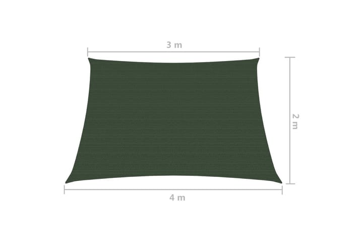 Aurinkopurje 160 g/m² tummanvihreä 3/4x2 m HDPE - Vihreä - Aurinkopurje