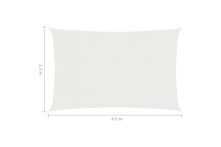 Aurinkopurje 160 g/m² valkoinen 2,5x4,5 m HDPE - Aurinkopurje