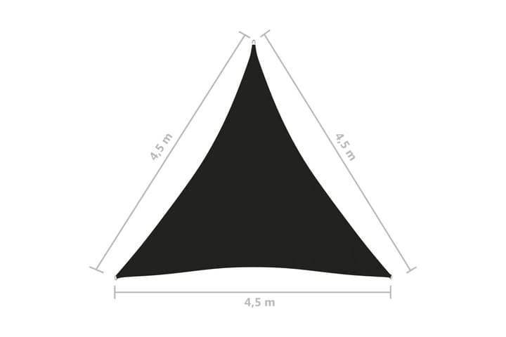 Aurinkopurje Oxford-kangas kolmio 4,5x4,5x4,5 m musta - Musta - Aurinkopurje