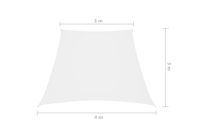 Aurinkopurje Oxford-kangas puolisuunnikas 3/4x3 m valkoinen - Aurinkopurje