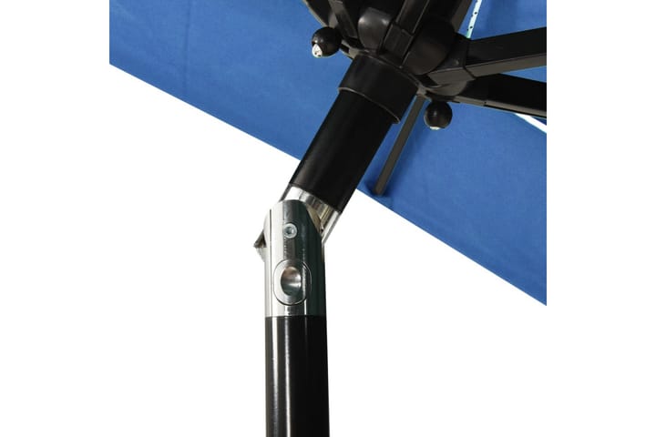 3-tasoinen aurinkovarjo alumiinitanko taivaansininen 2x2 m - Aurinkovarjo