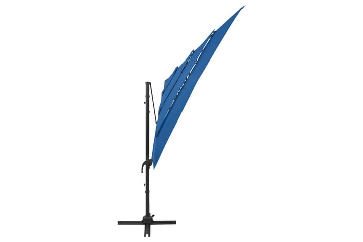 4-tasoinen Aurinkovarjo alumiinitanko 250x250 cm - Sininen - Aurinkovarjo