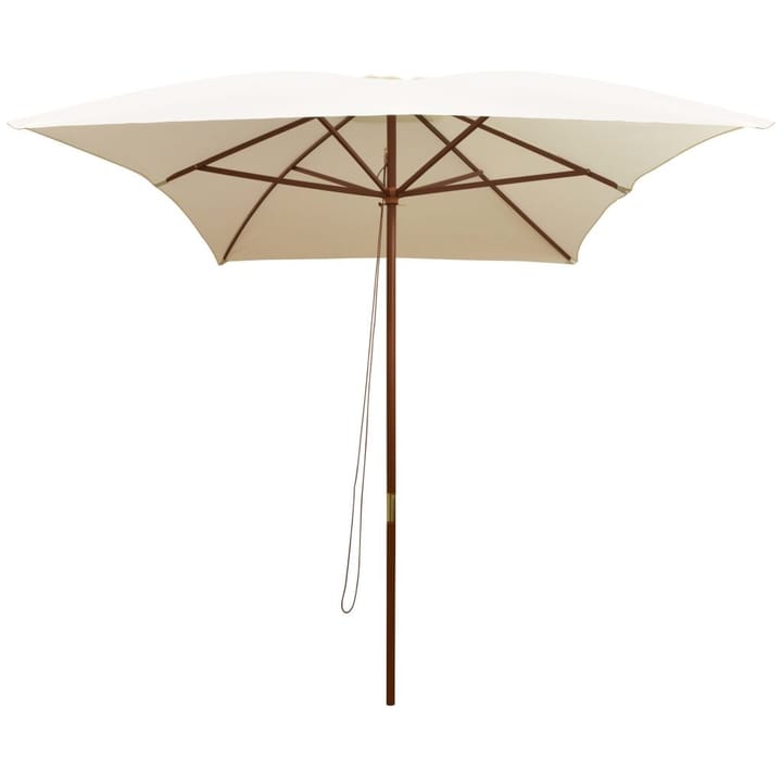 Aurinkovarjo 200x300 cm Puutanko Kermanvalkoinen - Valkoinen - Aurinkovarjo