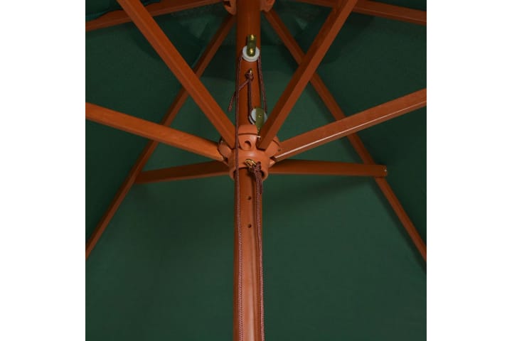 Aurinkovarjo 200x300 cm Puutanko Vihreä - Vihreä - Aurinkovarjo