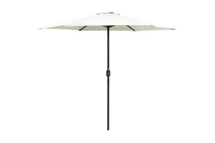 Aurinkovarjo alumiinitanko 270x246 cm hiekanvalkoinen - Valkoinen - Aurinkovarjo