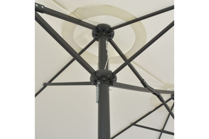 Aurinkovarjo alumiinitanko 460x270 cm hiekanruskea - Beige - Aurinkovarjo