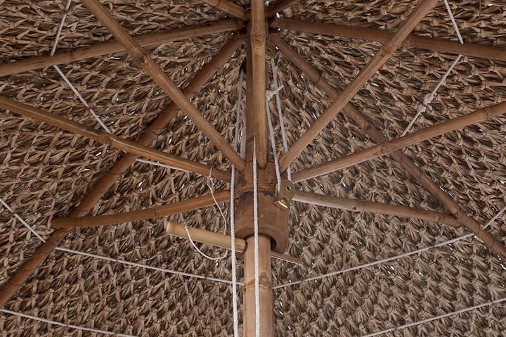 Aurinkovarjo bambu/banaanipuun lehdet 270 cm - Ruskea - Aurinkovarjo