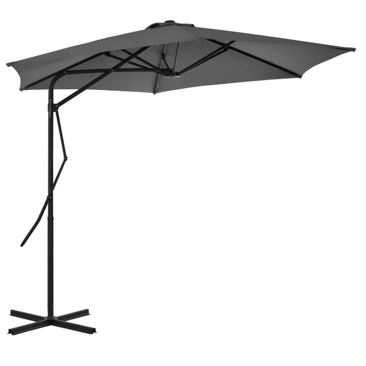 Aurinkovarjo terästanko 300 cm antrasiitti - Antrasiitti - Aurinkovarjo