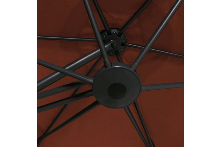 Aurinkovarjo terästanko 300 cm terrakotta - Punainen - Aurinkovarjo