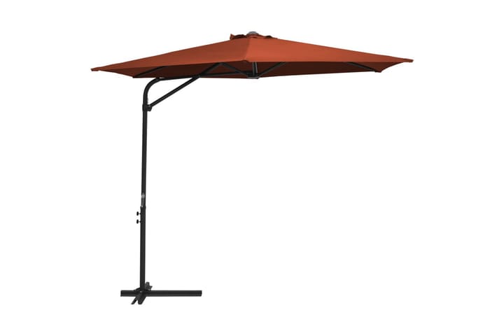 Aurinkovarjo terästanko 300 cm terrakotta - Punainen - Aurinkovarjo