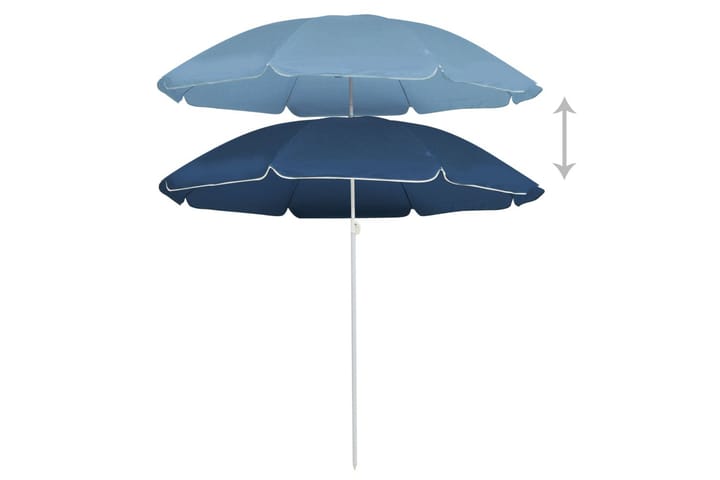 Aurinkovarjo terästanko sininen 180 cm - Aurinkovarjo