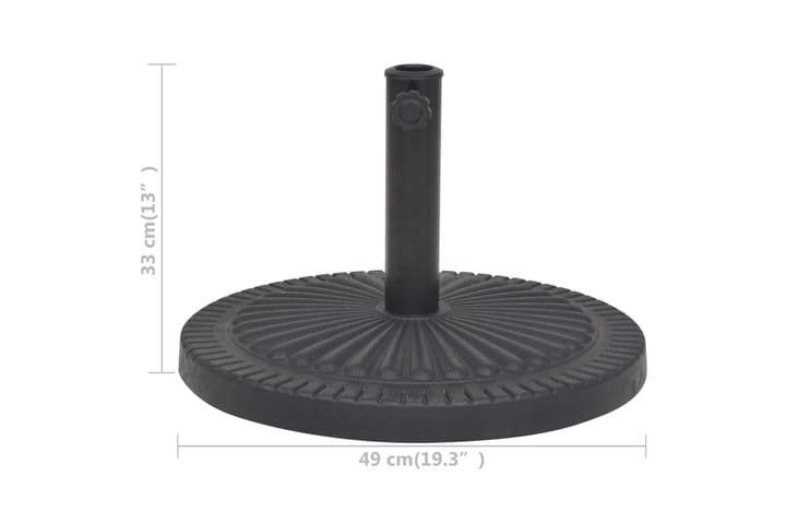 Aurinkovarjon Alusta Hartsi Pyöreä Musta 14 kg - Musta - Aurinkovarjon jalka