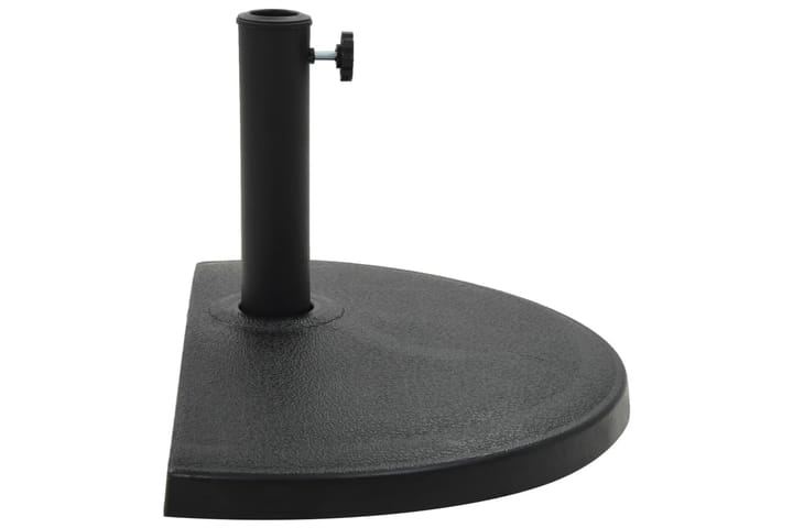 Aurinkovarjon jalka polyresiini 15 kg puolipyöreä musta - Musta - Aurinkovarjon jalka