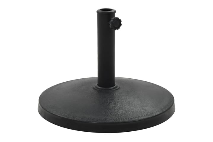 Aurinkovarjon jalka polyresiini 10 kg pyöreä musta - Musta - Aurinkovarjon jalka