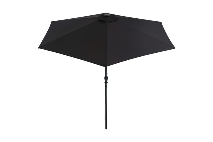 Aurinkovarjo metallirunko 300 cm musta - Musta - Aurinkovarjo