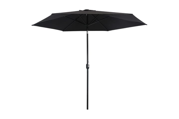 Aurinkovarjo metallirunko 300 cm musta - Musta - Aurinkovarjo