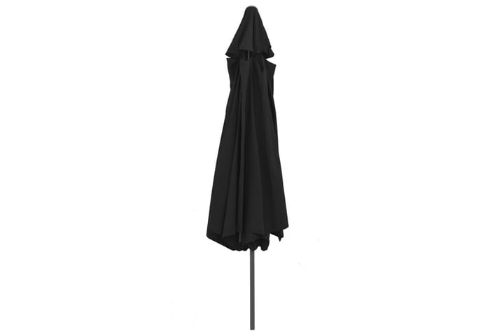 Aurinkovarjo metallirunko 400 cm musta - Musta - Aurinkovarjo
