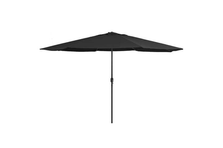 Aurinkovarjo metallirunko 400 cm musta - Musta - Aurinkovarjo