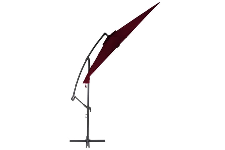 Riippuva aurinkovarjo alumiinipylväällä viininpunainen 300 c - Punainen - Parvekevarjo