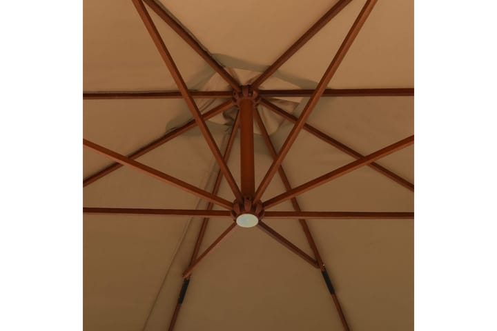 Riippuva aurinkovarjo puurunko 300 cm taupe - Taupe - Parvekevarjo