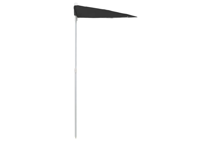 Puoliaurinkovarjo tangolla 180x90 cm musta - Aurinkovarjo
