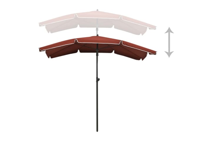 Puutarhan aurinkovarjo tangolla 200x130 cm terrakotta - Oranssi - Aurinkovarjo