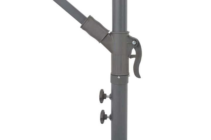 Riippuva aurinkovarjo alumiinipylväällä 300 cm musta - Musta - Riippuva aurinkovarjo