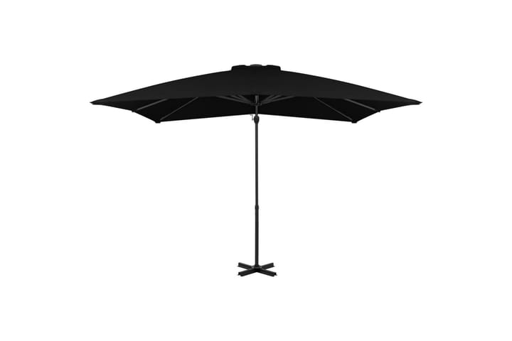 Riippuva aurinkovarjo alumiinipylväällä musta 250x250 cm - Riippuva aurinkovarjo