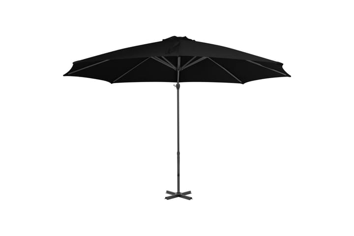 Riippuva aurinkovarjo alumiinipylväällä musta 300 cm - Riippuva aurinkovarjo